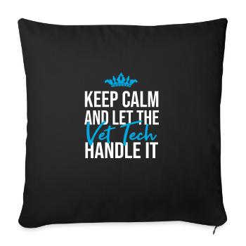 Vétérinaire aide vétérinaire Vet Tech - Housse de coussin décorative 45 x 45 cm - noir - Devant