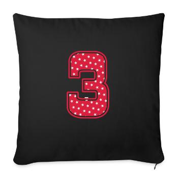 I AM 3 YEARS 3 Birthday Girl Retro - Sofa pillowcase 17,3'' x 17,3'' (45 x 45 cm) - black - Front