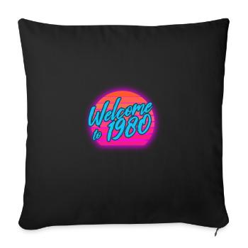 80s Vintage 80s Outfir 80s Retro 80s - Sofa pillowcase 17,3'' x 17,3'' (45 x 45 cm) - black - Front