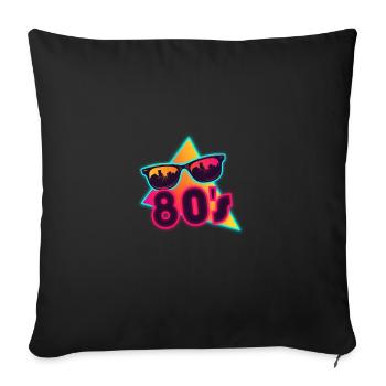 80s Sunglasses 80s Outfir 80s Theme Party 80s - Sofa pillowcase 17,3'' x 17,3'' (45 x 45 cm) - black - Front