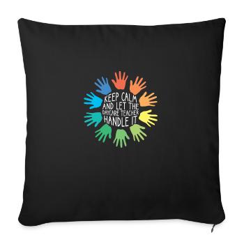 Nursery educator - Sofa pillowcase 17,3'' x 17,3'' (45 x 45 cm) - black - Front