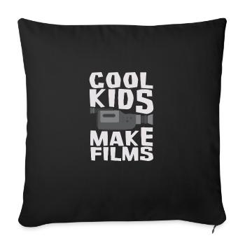 Cinéaste réalisateur producteur de film caméraman - Housse de coussin décorative 45 x 45 cm - noir - Devant