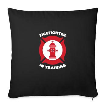 Pompier pompier - Housse de coussin décorative 45 x 45 cm - noir - Devant