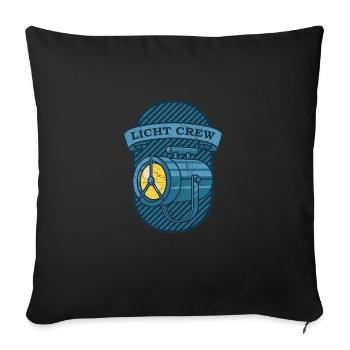 Licht Crew Theater Lichttechniker - Sofakissenbezug 45 x 45 cm - Schwarz - Vorne