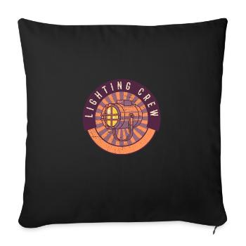 LIGHTING CREW RETRO Lighting Technician - Sofa pillowcase 17,3'' x 17,3'' (45 x 45 cm) - black - Front