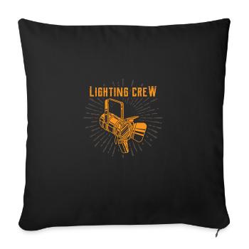 LIGHTING CREW RETRO Lighting Technician - Sofa pillowcase 17,3'' x 17,3'' (45 x 45 cm) - black - Front