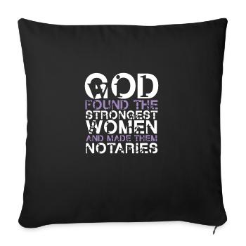 notary - Sofa pillowcase 17,3'' x 17,3'' (45 x 45 cm) - black - Front