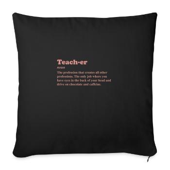 TEACHER NOUN Professeur Sort Professeur Drôle Meilleur - Housse de coussin décorative 45 x 45 cm - noir - Devant