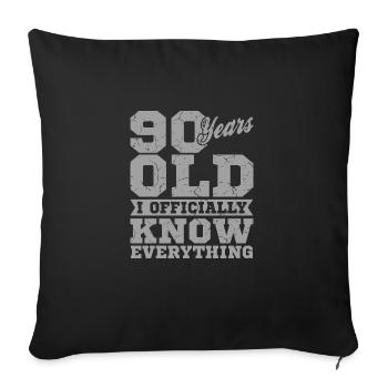 90 YEARS OLD 90 Birthday Grandpa Lustig - Sofa pillowcase 17,3'' x 17,3'' (45 x 45 cm) - black - Front