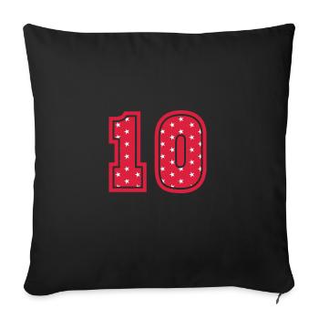 ICH BIN 10 JAHRE 10 Geburtstag Mädchen Retro - Sofakissenbezug 45 x 45 cm - Schwarz - Vorne