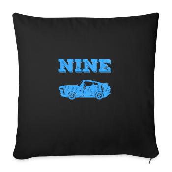 9 Anniversaire Jeune Muscle Voiture voiture 9 anniversaire - Housse de coussin décorative 45 x 45 cm - noir - Devant