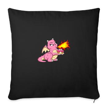 I AM ALREADY 4 4 birthday girl 4 years - Sofa pillowcase 17,3'' x 17,3'' (45 x 45 cm) - black - Front