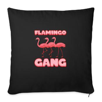 Flamingo Gang Malle Party Tour Group Ladies - Sofa pillowcase 17,3'' x 17,3'' (45 x 45 cm) - black - Front