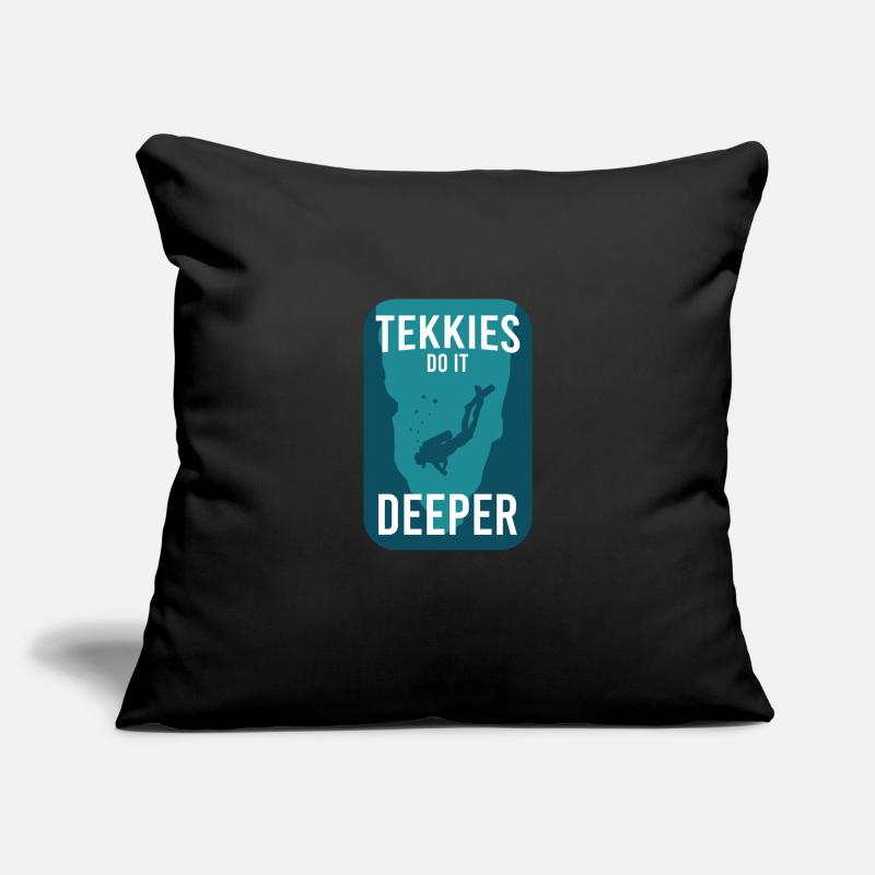 Tec Diver Do It Deeper Rebreather Plongée Housse de coussin décorative 45 x 45 cm