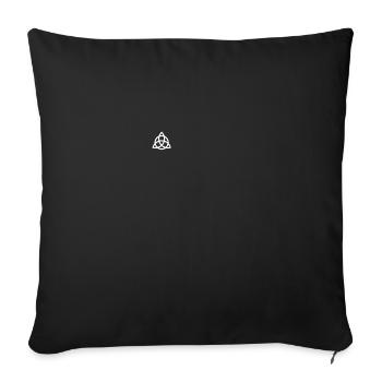 Nœud celtique viking Triquetra Trinity - Housse de coussin décorative 45 x 45 cm - noir - Devant