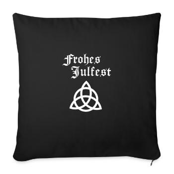Germanen Heide Heiden Frohes Julfest Wikinger - Sofakissenbezug 45 x 45 cm - Schwarz - Vorne