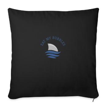 Schwimmen Spruch Lustig Eat My Bubbles - Sofakissenbezug 45 x 45 cm - Schwarz - Vorne
