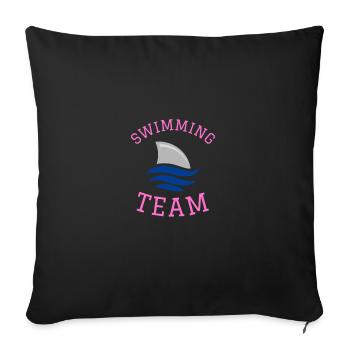 Competitive Swimmer Swimming Team - Sofa pillowcase 17,3'' x 17,3'' (45 x 45 cm) - black - Front