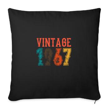 Birthday Papa Vintage 1967 - Sofa pillowcase 17,3'' x 17,3'' (45 x 45 cm) - black - Front