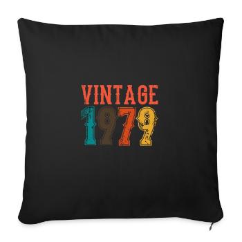 Geburtstag Papa Vintage 1979 - Sofakissenbezug 45 x 45 cm - Schwarz - Vorne