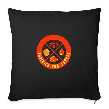 Biertrinker Freibier For Future - Sofakissenbezug 45 x 45 cm - Schwarz - Vorne