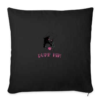Journée internationale de la femme Jetez-le Silhouette de femme - Housse de coussin décorative 45 x 45 cm - noir - Devant