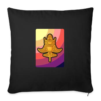 Ancient Astronaut Theory Quimbaya Airplane - Sofa pillowcase 17,3'' x 17,3'' (45 x 45 cm) - black - Front