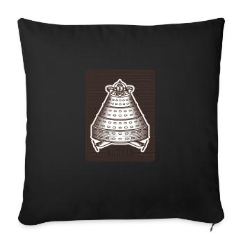 Théorie des anciens astronautes Temple vimana - Housse de coussin décorative 45 x 45 cm - noir - Devant