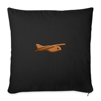 Ancient Astronaut Theory Bird of Sakkara - Sofa pillowcase 17,3'' x 17,3'' (45 x 45 cm) - black - Front