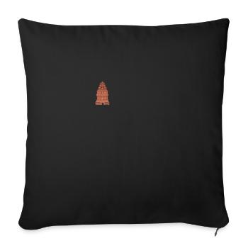 Théorie des anciens astronautes Temple vimana - Housse de coussin décorative 45 x 45 cm - noir - Devant