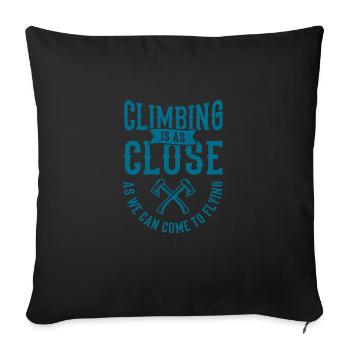 L’escalade de Bergsteiger Sprüche est aussi proche que nous - Housse de coussin décorative 45 x 45 cm - noir - Devant