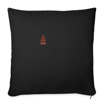 Théorie des anciens astronautes Temple vimana - Housse de coussin décorative 45 x 45 cm - noir - Devant
