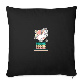 Neshe First Name Name Gift Sweet Unicorn - Sofa pillowcase 17,3'' x 17,3'' (45 x 45 cm) - black - Front