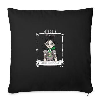 Goth Girls A Psycho Bomb In A Sweet - Sofa pillowcase 17,3'' x 17,3'' (45 x 45 cm) - black - Front