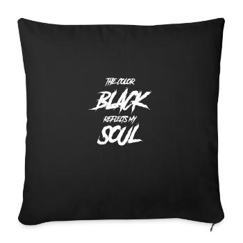 Gothic Lover The color black reflects my - Sofa pillowcase 17,3'' x 17,3'' (45 x 45 cm) - black - Front