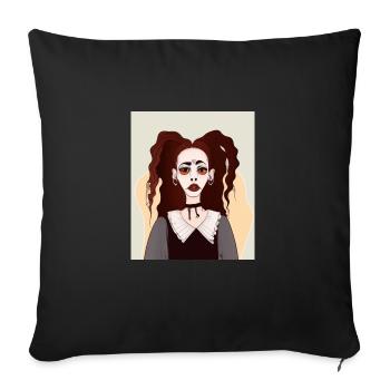 Cubism Art Goth Girls In The Cubist - Sofa pillowcase 17,3'' x 17,3'' (45 x 45 cm) - black - Front