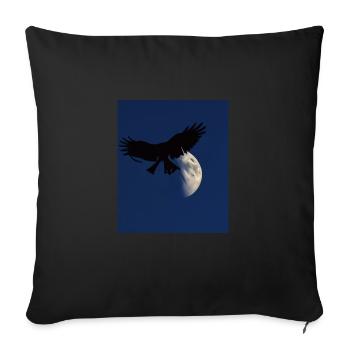 Goth Aesthetic Shadow of a Bird of Prey - Sofa pillowcase 17,3'' x 17,3'' (45 x 45 cm) - black - Front