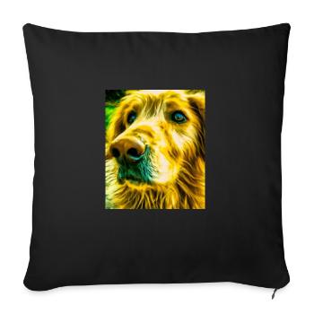 Golden Retriever Portrait Vincent Van Gogh Style - Sofa pillowcase 17,3'' x 17,3'' (45 x 45 cm) - black - Front