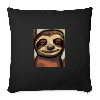 Portrait paresseux Drôle de cubisme - Housse de coussin décorative 45 x 45 cm - noir - Devant