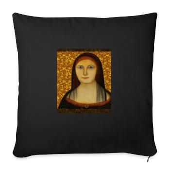 Gustav Klimt Style Portrait of a Woman - Sofa pillowcase 17,3'' x 17,3'' (45 x 45 cm) - black - Front
