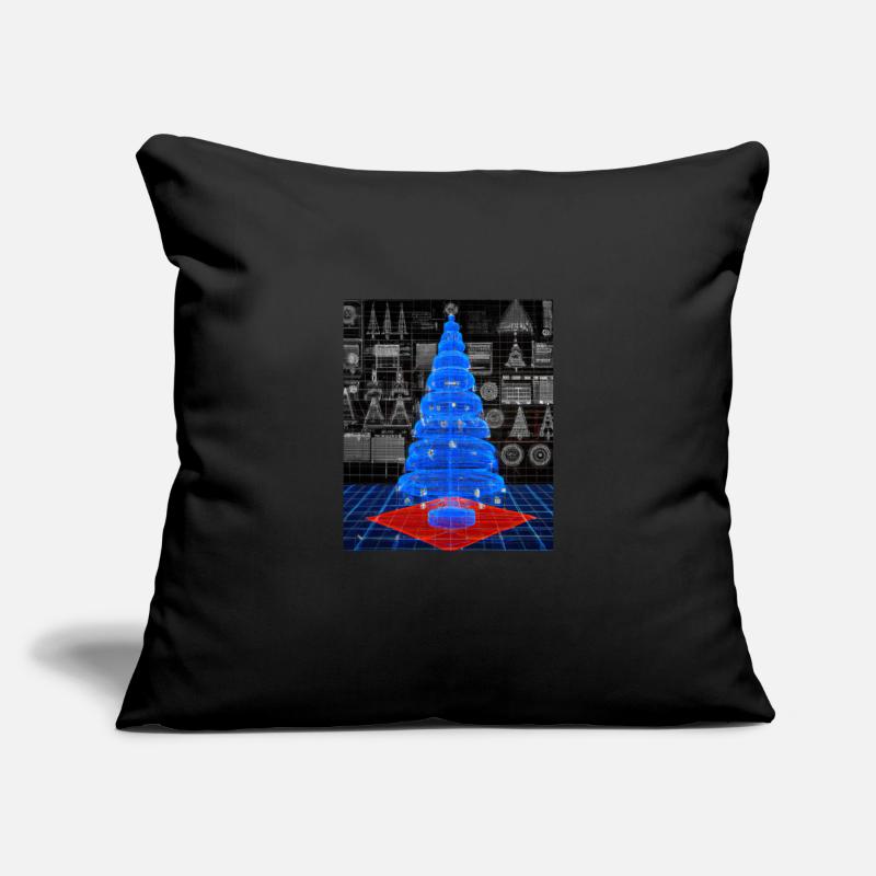 Weihnachten Weihnachtsbaum Schematic Blaupause Sofakissenbezug 45 x 45 cm