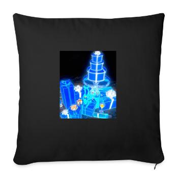 Christmas Christmas Tree Schematic Blueprint - Sofa pillowcase 17,3'' x 17,3'' (45 x 45 cm) - black - Front