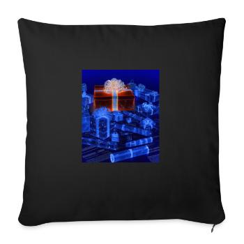 Plan schématique de l’arbre de Noël - Housse de coussin décorative 45 x 45 cm - noir - Devant
