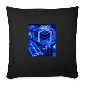 Plan schématique de l’arbre de Noël - Housse de coussin décorative 45 x 45 cm - noir - Devant