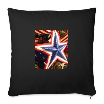 Poinsettia de Noël américain - Housse de coussin décorative 45 x 45 cm - noir - Devant