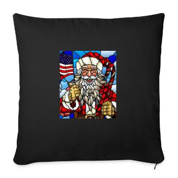American Christmas Santa Claus - Sofa pillowcase 17,3'' x 17,3'' (45 x 45 cm) - black - Front