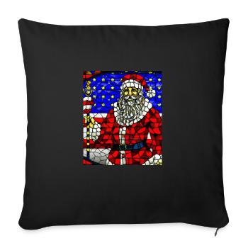 American Christmas Santa Claus - Sofa pillowcase 17,3'' x 17,3'' (45 x 45 cm) - black - Front