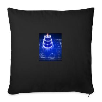 Cake Blueprint Pastry Chef Cake Baking - Sofa pillowcase 17,3'' x 17,3'' (45 x 45 cm) - black - Front