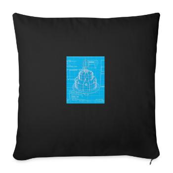 Cake Blueprint Pastry Chef Cake Baking - Sofa pillowcase 17,3'' x 17,3'' (45 x 45 cm) - black - Front