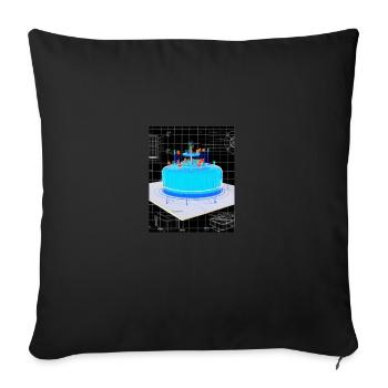 Cake Blueprint Pastry Chef Cake Baking - Sofa pillowcase 17,3'' x 17,3'' (45 x 45 cm) - black - Front